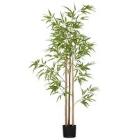 Bambou artificiel 1,80H m - plante artificielle - 830 feuilles réalistes, vrais troncs - pot inclus