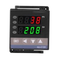 Contrôleur de température thermocouple de thermostat de régulateur de température numérique PID REX-C100-YUA