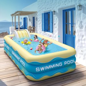 Piscine Gonflable pour - Jouet d'eau Renforcé Épais | Piscine Gonflable avec Fonction Bac À Balles,Parfait pour Garçons Filles Parents Fêtes