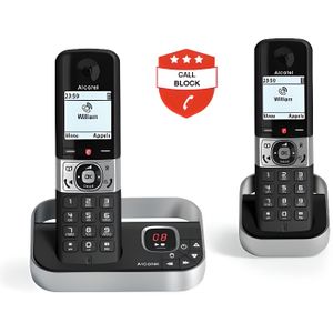 Téléphone fixe Téléphone sans fil Alcatel F890 Voice Duo Noir