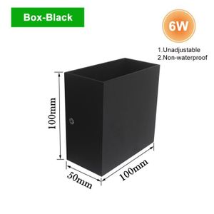 APPLIQUE  Blanc chaud - Box-Black-6W - Applique murale Cube 