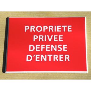 plaque gravée SIGNALETIQUE "DEFENSE DE DEPOSER DES ORDURES" PT FORMAT 
