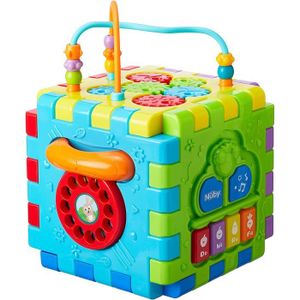 CUBE ÉVEIL Jouet éducatif Nuby Cube d'activités électronique pour bébé de 10 mois et plus avec lumières et musique