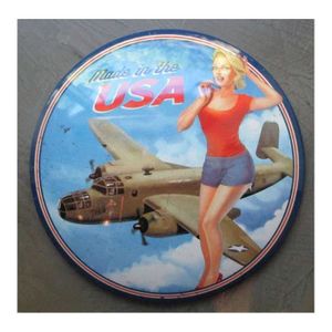 Plaque Murale Vintage En Aluminium – Forme Avion – 30,5 X 20,3 Cm – Décoration Garage, Bar, Salon – Style Rétro - 10