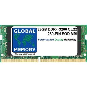 MÉMOIRE RAM 32Go DDR4 3200MHz PC4-25600 260-PIN SODIMM MÉMOIRE