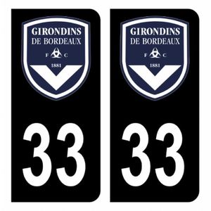 33 Bordeaux Ville autocollant plaque stickers département 
