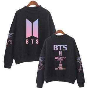 Charmley Femme Pull BTS Imprimé Lettre Unisexe Col Rond Pull Bangtan Boys  Classique Sweatshirt Casual Top Mode