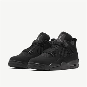 CHAUSSURES BASKET-BALL Basket Airs-Jorrdanns 4  Retro Black Cat Chaussures de Basket Femme Homme Pas Cher Noir Mode