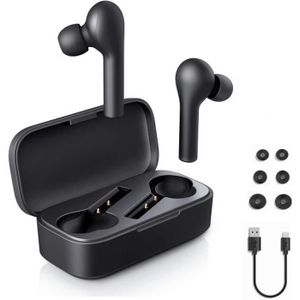 Bluetooth Headset,Ecouteur Bluetooth V5.0,Casque sans Fil Touch Stéréo 2000Amh boîte de Chargement 60 Heure Play IPX5 Étanche Sport Casque Micro Intégré pour Apple Airpods/Android/iphone/Samsung 