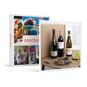 COFFRET GASTROMONIE SMARTBOX - Coffret de 3 bouteilles : vin rouge, vi