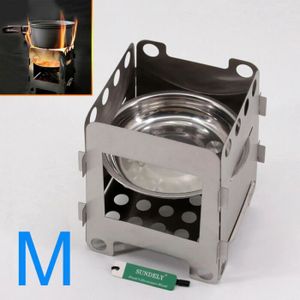 Balai Camping Po/êle /À Bois Po/êle /À Bois en Acier Inoxydable Portable Pliable en Plein Air Br/ûlant pour Randonn/ée Survie Cuisson Pique-Nique De Chasse