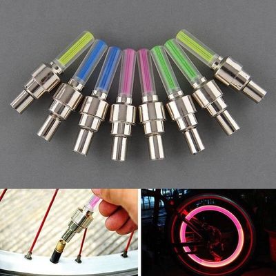 Bouchons De Valve LED Vélo 7 Couleurs Flash - Lumière Roue Ultra Visible Avec 7 Modes Pour Vélo De Route, VTT, Moto Et Voiture