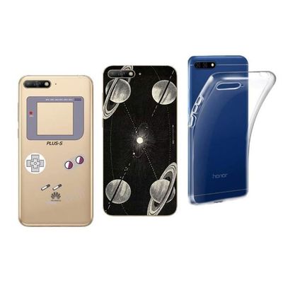 Lot De 3 Coques Gel Pour Huawei Y6 2018, Souples Et Résistantes, Motifs Fantaisie