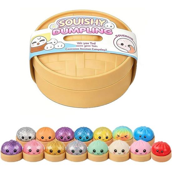 Glitter Dumpling, Glitter Dumpling Squishy Box, Dumplings Squishy, Anxiety Relief Fidget, Soft Squeeze Decompression Dough (2PCS-A Glitter Dumpling, Glitter Dumpling Squishy Box, Dumplings Squishy, Anxiety Relief Fidget, Soft Squeeze Decompression Dough (2PCS-A