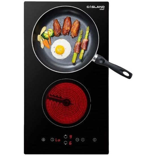 Table de Cuisson, Gasland Chef CH30BF Vitrocéramique 2 Foyer 3000W plaques (Intégré, verre