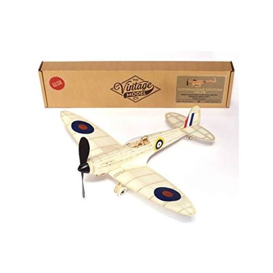 Kit Avion En Bois Balsa Vintage à Moteur En Caoutchouc - Modèle Réduit Qui Vole Vraiment - À Monter Soi-même (14 Ans Et Plus)