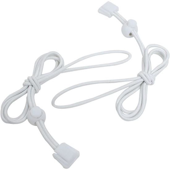 2 Paires Lacet Fluffy, Motif Dentelle Lacet Elastique, Longueur 100 Cm