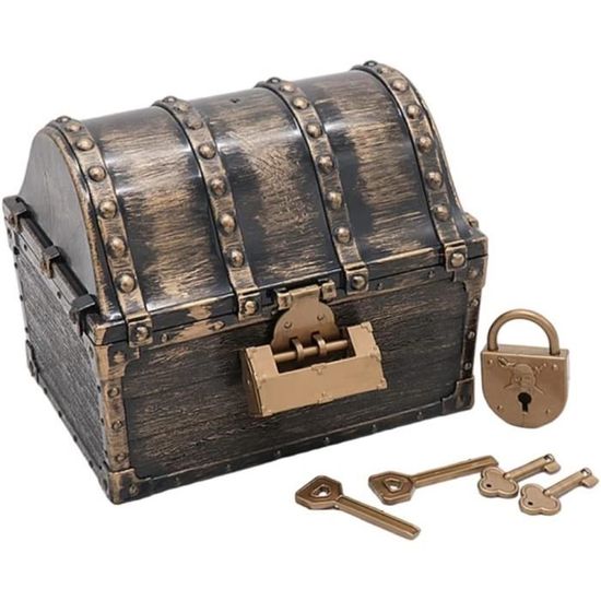 Coffre au trésor de pirate doublé avec velours et verrous pour chasse — free download