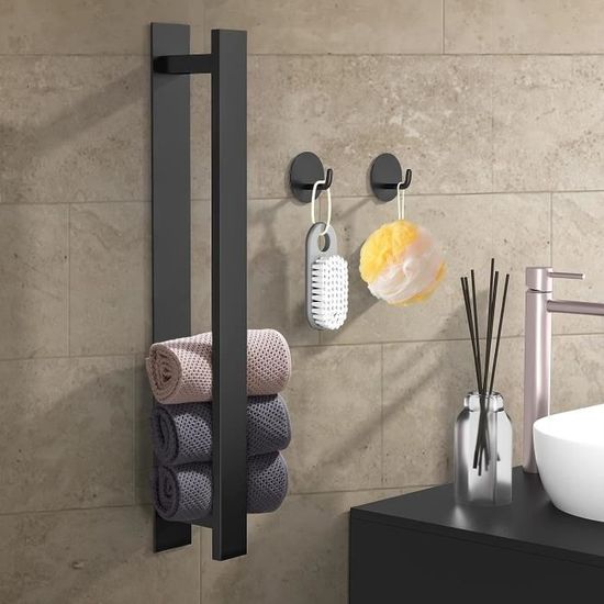 Porte Serviette Salle de Bain,Porte Serviette Murale Pliable en Acier