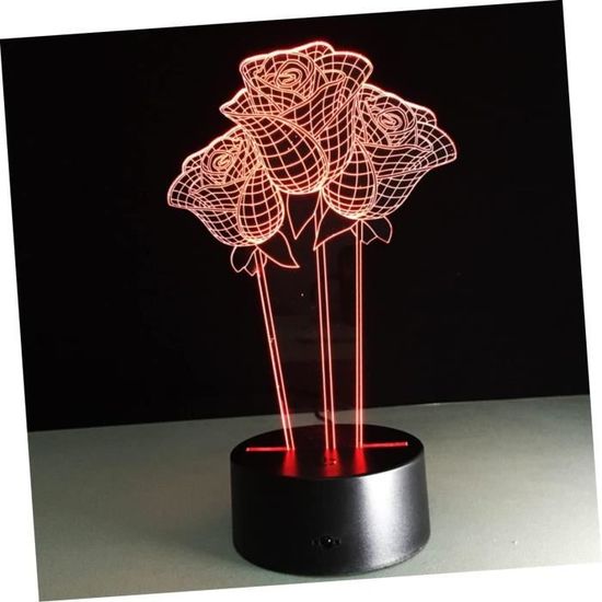 Lampe De Chevet 3D LED Attrape-Rêve – Veilleuse Tactile 16 Couleurs Avec Télécommande