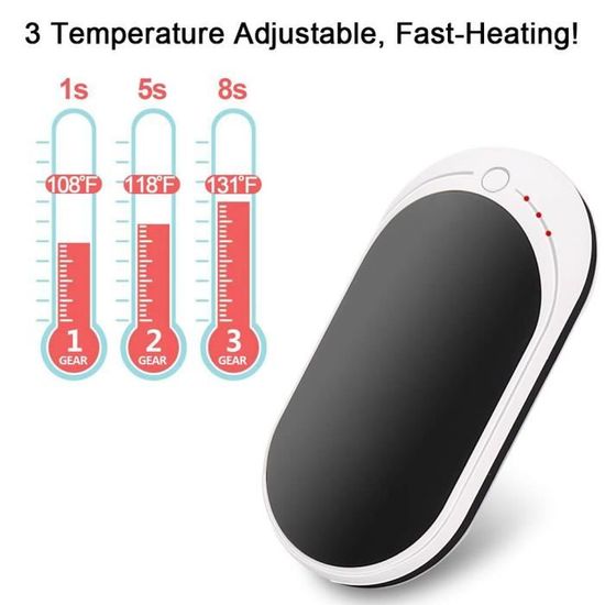 Chauffe-Mains Rechargeable, 10000mAh Chaufferette De Poche