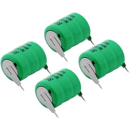 PILES Piles Bouton 3.6v 80mah 80h Ni Mh, Pile Bouton Rechargeable avec