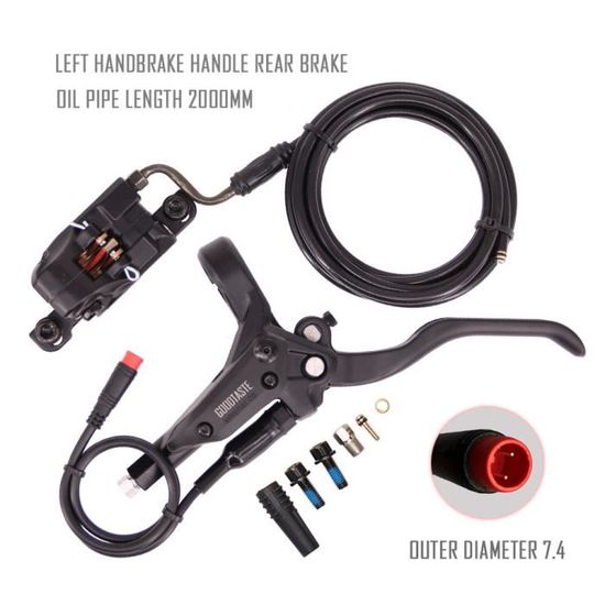 Kit Freins à Disque Hydrauliques Pour Vélo électrique - Avant Et Arrière - Alliage Aluminium - Disques 140-180mm