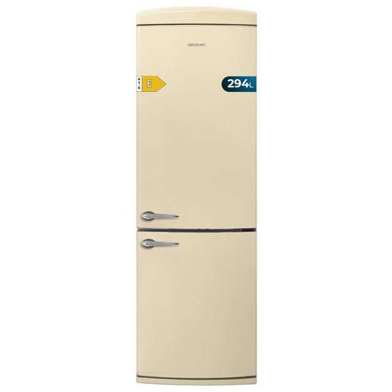 Réfrigérateur Congélateur Combi 335L No Frost - Inox - Compresseur Inverter - Basse Consommation - 195 Cm - Cecotec