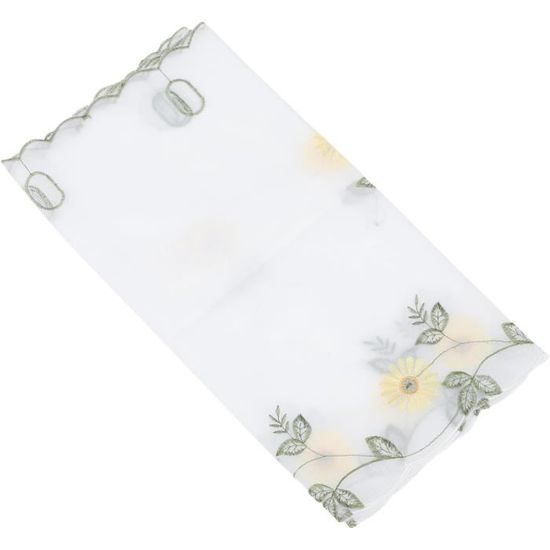 Rideaux Miniatures Maison De Poupée – Modèle Marguerite En Tissu Vert – Déco Réaliste Pour Fenêtres Miniatures