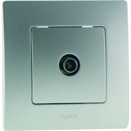 Legrand TV-Steckdose Männlich (Sterne, Blind) – Niloé Serie, Farbe Pur, Für Kabel-TV & Satellit