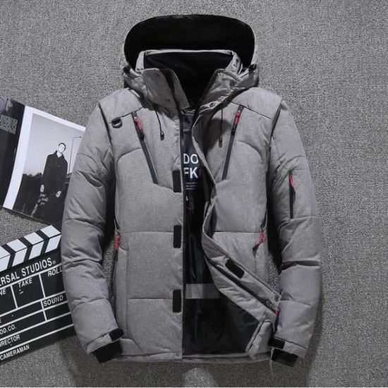 Doudoune grise deals homme