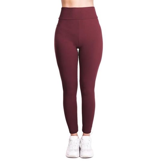 Legging femme effet cuir Bordeaux Relax & Go