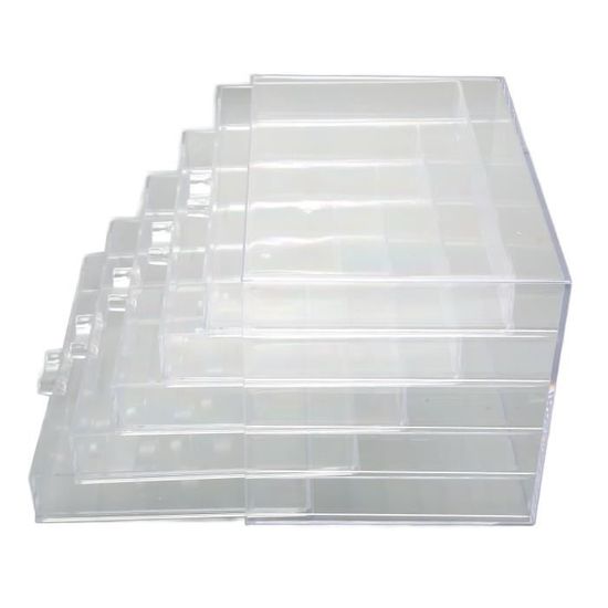 Boîte à bijoux en acrylique transparent avec 3 tiroirs Boîte à bijoux en acrylique transparent avec 3 tiroirs