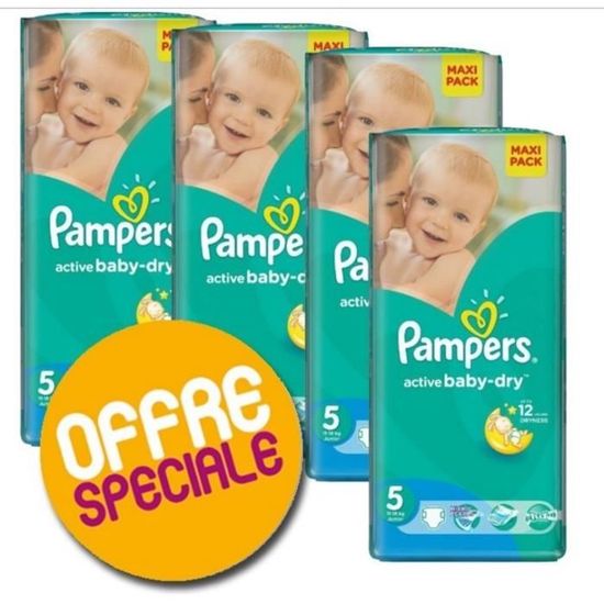 220 Couches Pampers Active Baby Dry taille 5