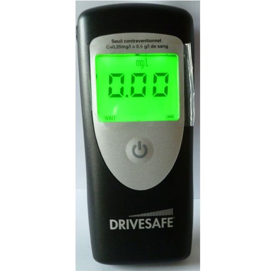 Yaasier Éthylotest Électronique NF - Test Alcool Digital LCD Avec 30 Embuts - Usage Personnel Et Professionnel