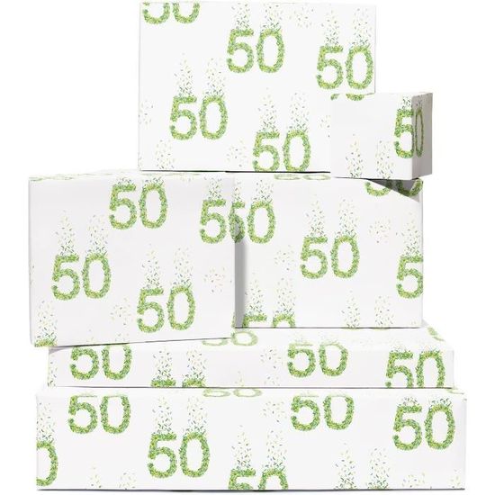 Papier Cadeau Pour Homme – 6 Feuilles De Papier Cadeau Blanc – Cadeau