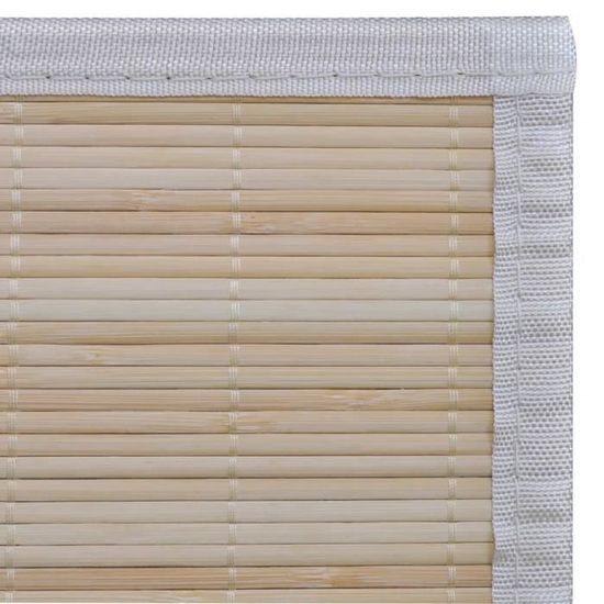 Générique Tapis en Bambou Marron à Latte rectangulaire 150 x 200 cm