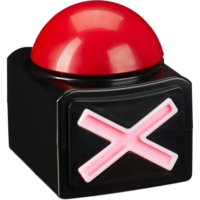 4 Buzzers Sonores Et Lumineux Pour Jeux Questionnaires - 9x9x3.5 Cm, 4 Sons Différents