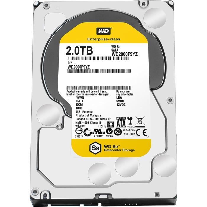 Disque Dur Interne WD RE4 500 Go - 7200 RPM, 64 Mo Cache, SATA III - Pour Serveurs Et Stations De Travail - 10