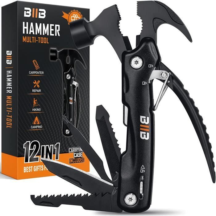 12 en 1 Outil Multifonction, Cadeau Papa Gadget Insolite Utile, Cadeau Anniversaire Homme/Femme, Cadeau Saint Valentin Homme, Cadeau
