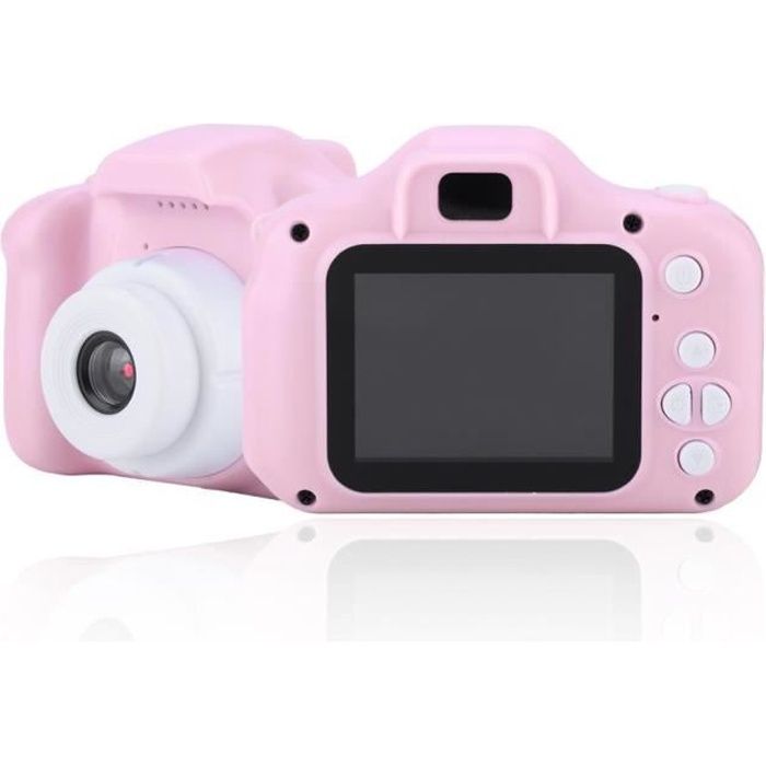 Appareil photo numérique HD 1080P pour enfants Mini Portable 2.0 pouces IPS couleur écran IPS (rose)