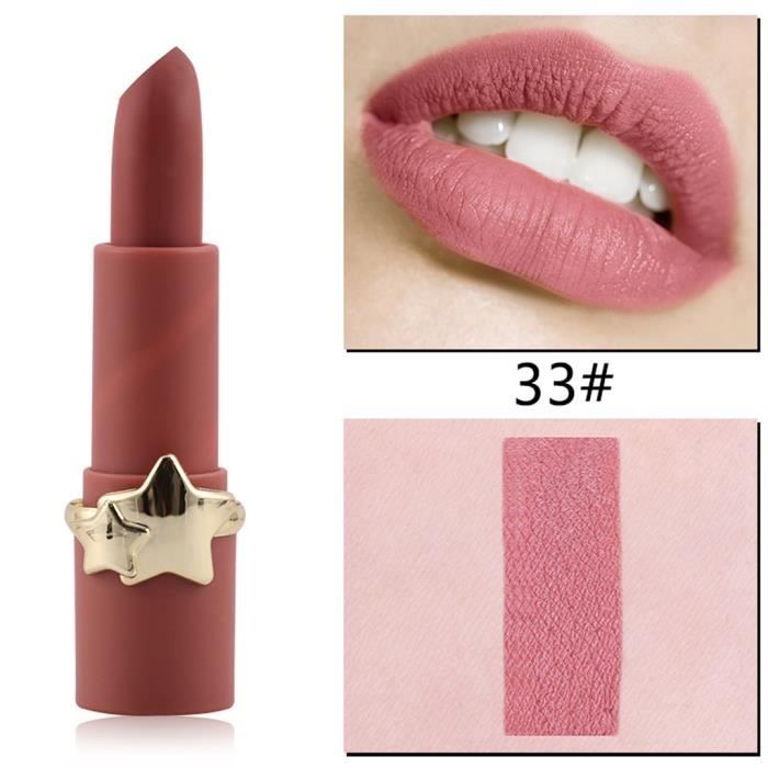 MISS ROSE 12 Color Star Matte Lipstick Easy to Color Lipstick Lip Makeup LWL90307081A_7274