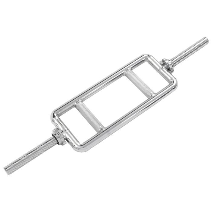 Barre de triceps 3x86 cm Acier Argenté -QNQ