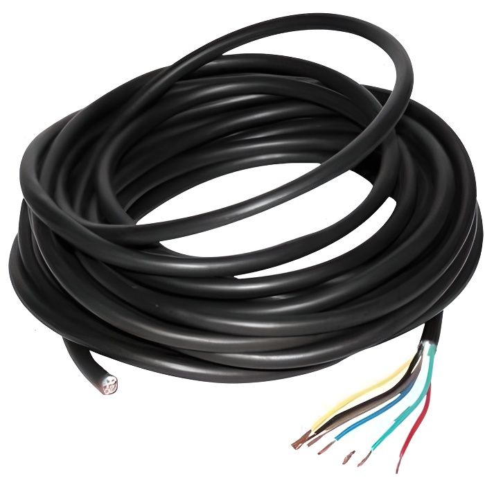 Cable faisceau remorque - 7x0,75² Longueur 5M, DIN ISO 1724