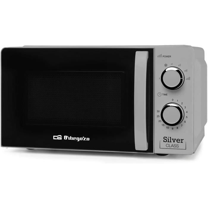 Orbegozo Micro-ondes avec 20 litres de capacité, 6 niveaux de fonctionnement, minuterie jusqu'à 30 minutes, 700 W de puissance 700 W