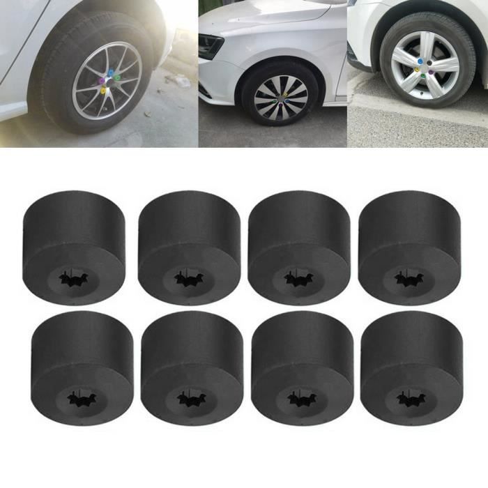 20 pcs 17mm écrou roue de voiture auto moyeu vis protection anti-vol couvercle (Noir) -QNQ