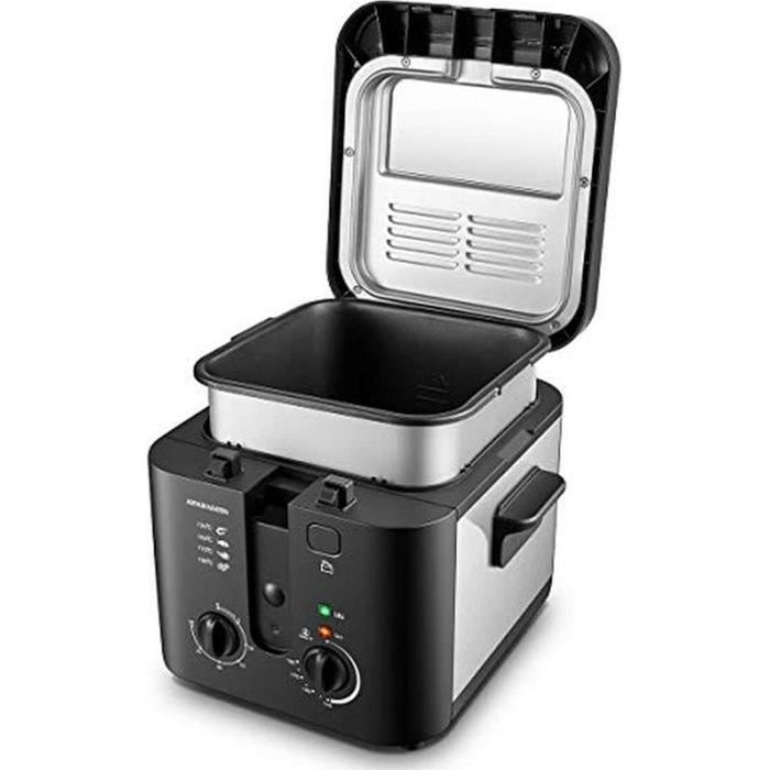 FRITEUSE Arthur Martin AMP132 1600W 25L pour 1Kg de Frites Capot et cuve Amovibles paroi 1 Kilogram Noir ET INOX13