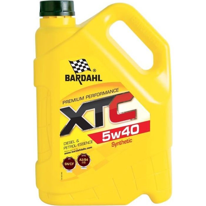 BARDAHL Huile moteur XTC 5W40 - Bidon de 5 L