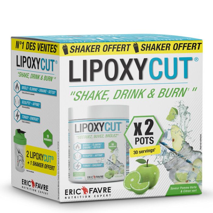 Coffret Lipoxycut Vegan - 2 LIPOXYCUT & 1 SHAKER OFFERTS à l'intérieur de ce coffret - Brûleur De Graisses