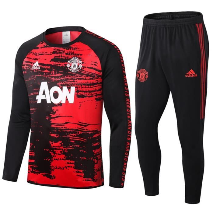 Survêtements Foot Homme Manchester United - Maillot Foot Homme 20-21 Survêtements Foot Maillot de Foot - Haut et Pantalon